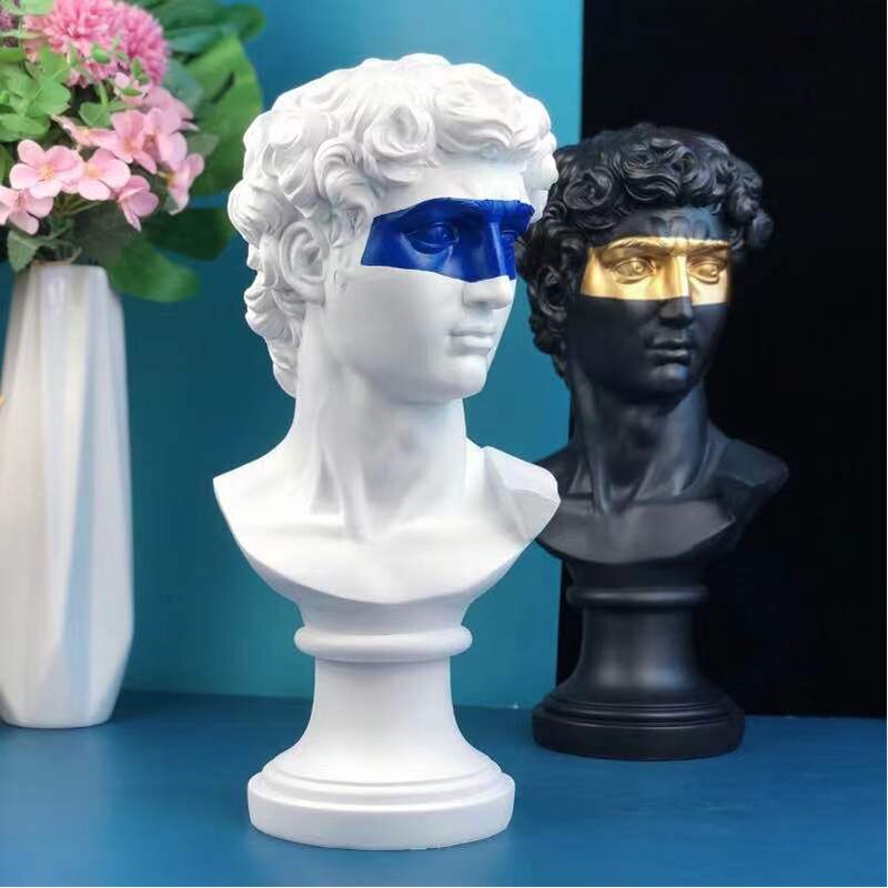 David's Kopf als Retro Kunstfigur | Skulptur-Look